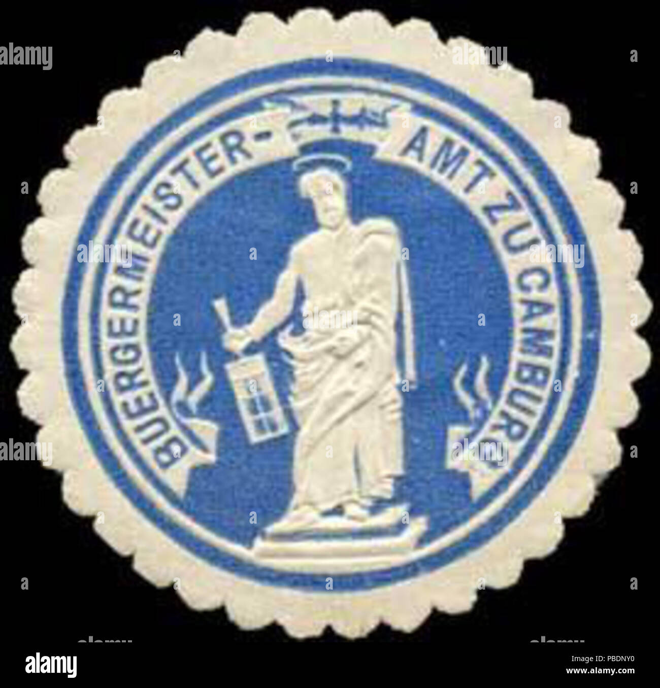 1327 Siegelmarke Buergermeisteramt zu Camburg W 0288050 Stockfoto
