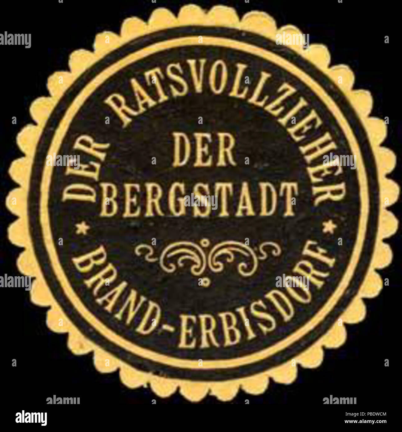1344 Siegelmarke Der Ratsvollzieher der Bergstadt Brand-Erbisdorf W 0262403 Stockfoto