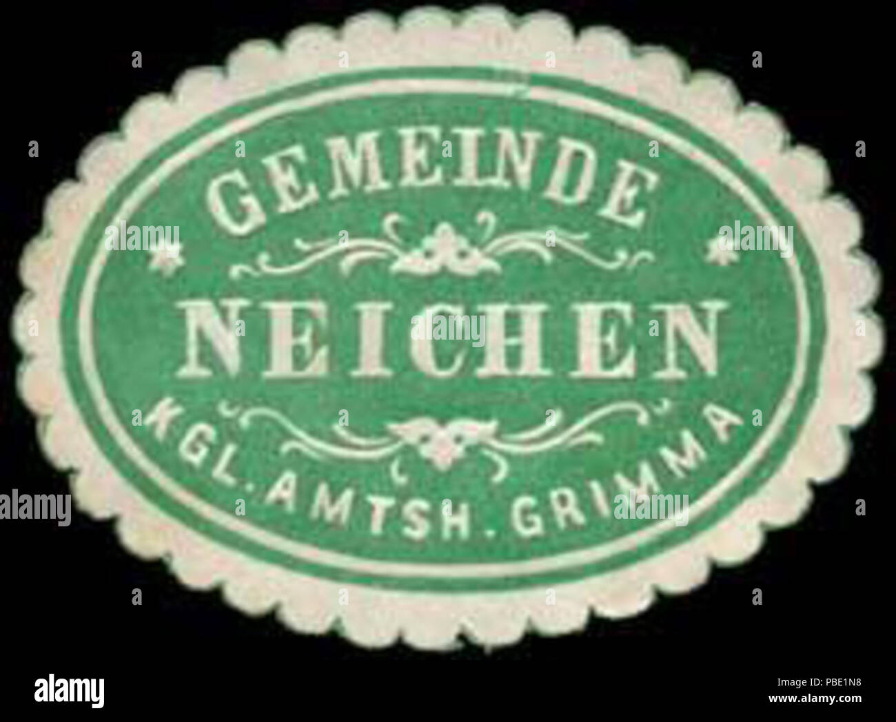 1370 Siegelmarke Gemeinde Neichen - Kgl. Amtshauptmannschaft Grimma W 0252501 Stockfoto
