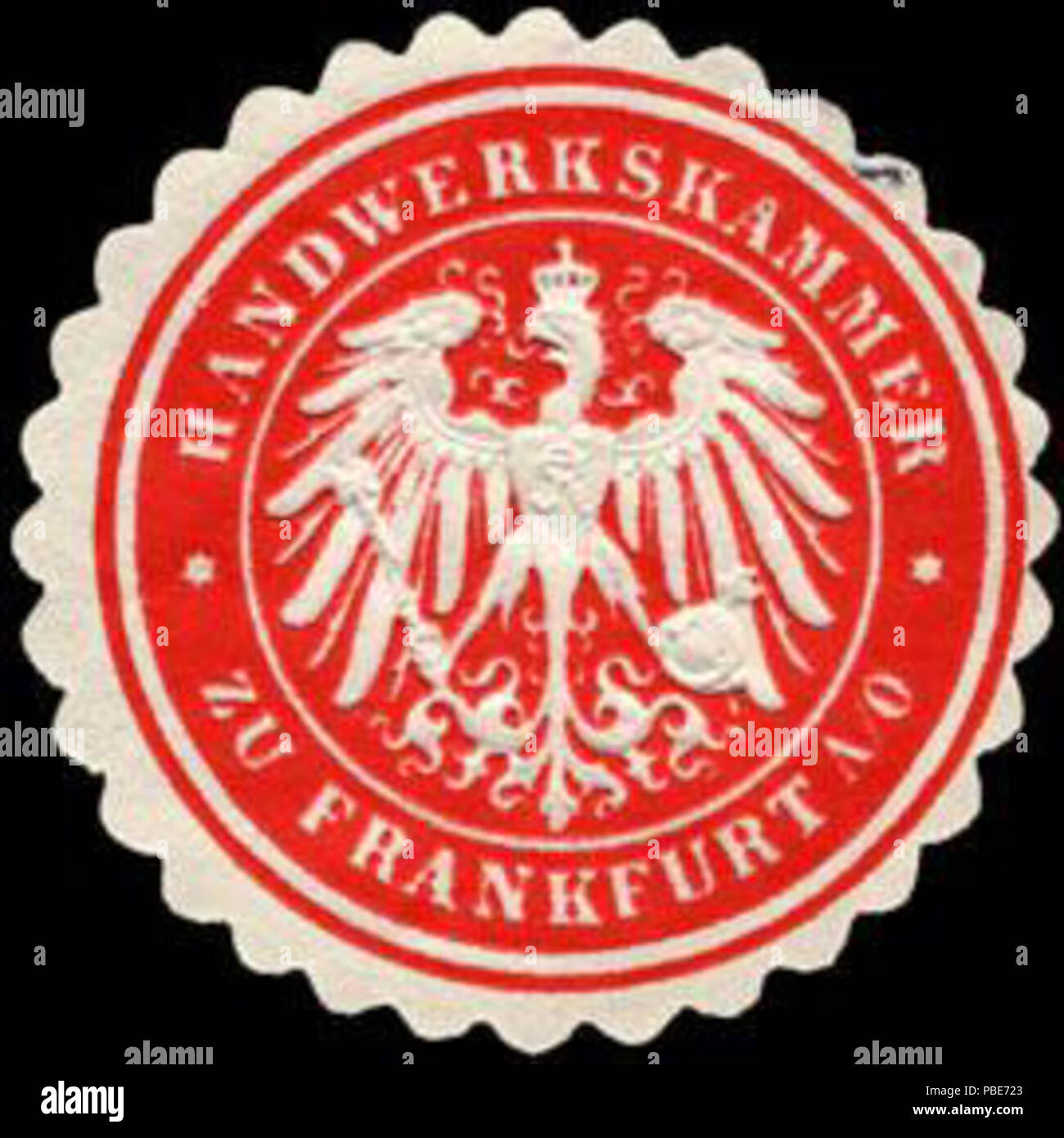 1399 Siegelmarke Handwerkskammer zu Frankfurt/Oder W 0224387 Stockfoto
