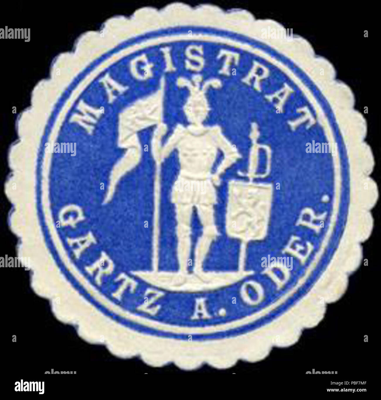 1486 Siegelmarke Magistrat Gartz/Oder W 0204205 Stockfoto
