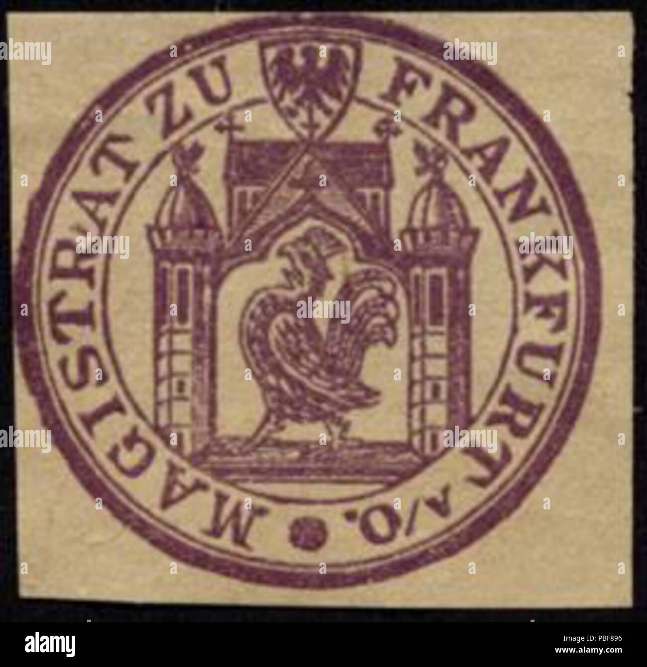 1488 Siegelmarke Magistrat zu Frankfurt/Oder W 0229112 Stockfoto