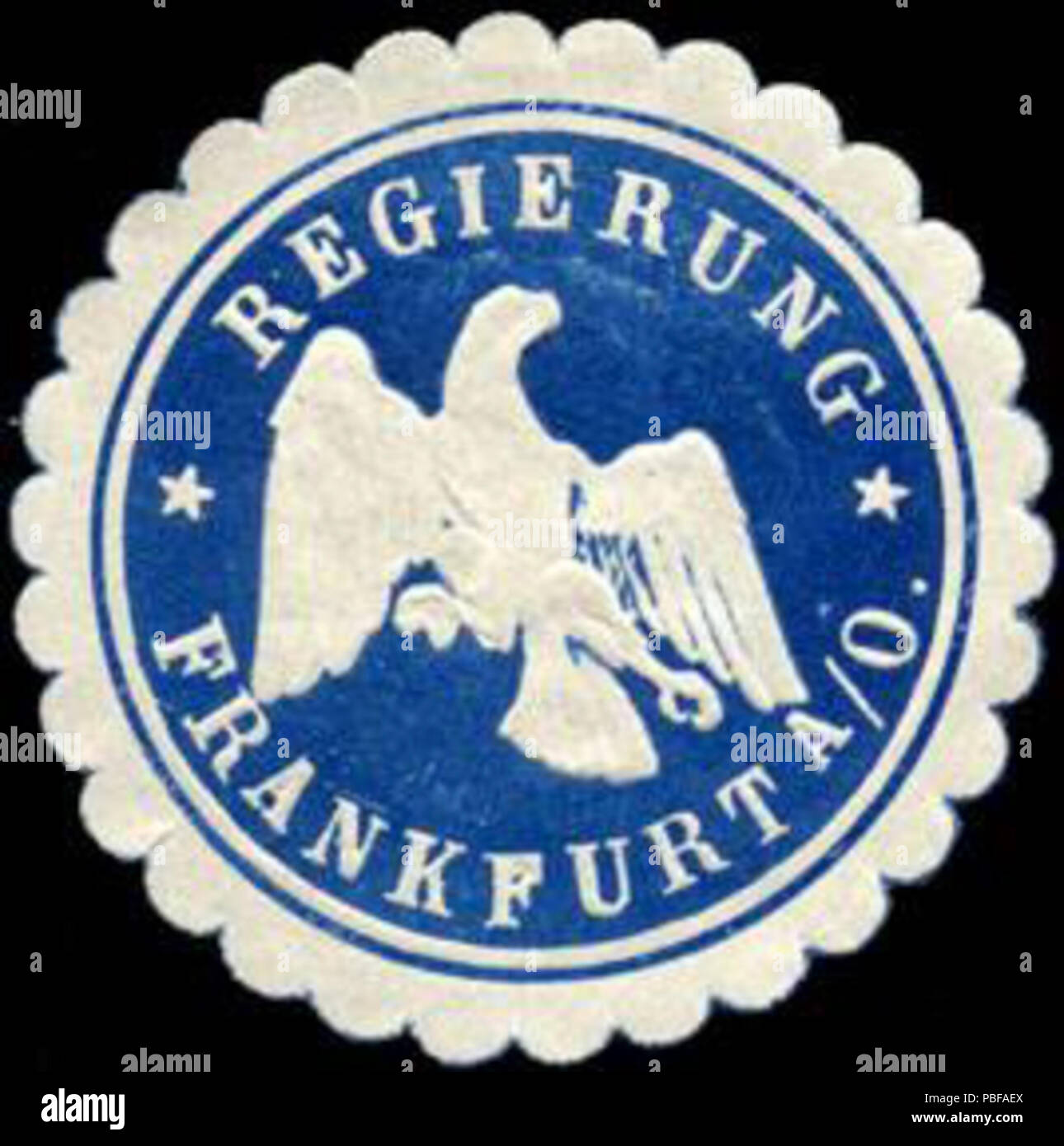 1500 Siegelmarke Regierung-Frankfurt/Oder W 0204295 Stockfoto