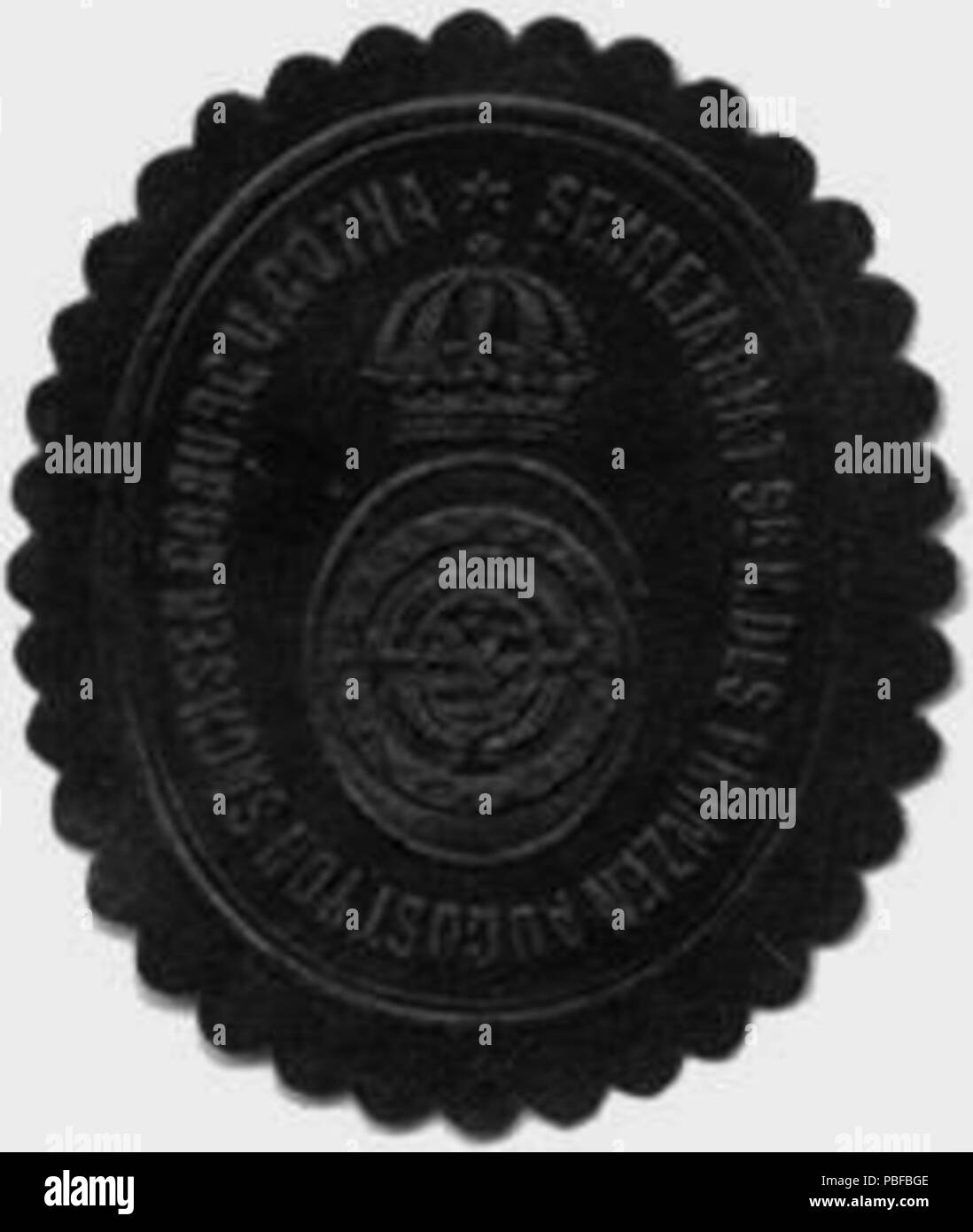 1504 Siegelmarke Anrichte Thunfischwadenfänger Hoheit des Prinzen August von Sachsen Coburg und Gotha W 0261409 Stockfoto