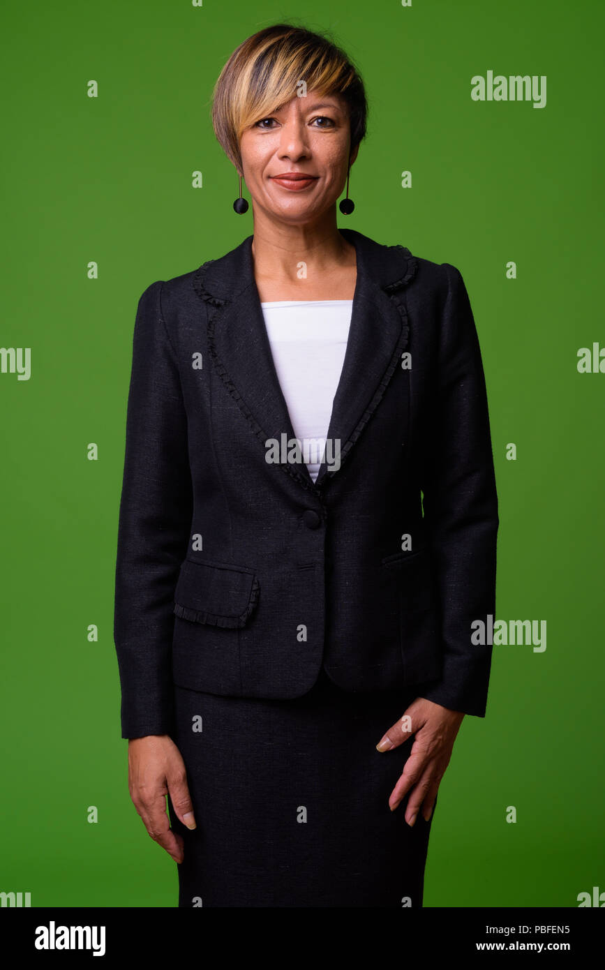 Reifen schöne multi-ethnischen Geschäftsfrau Stockfoto