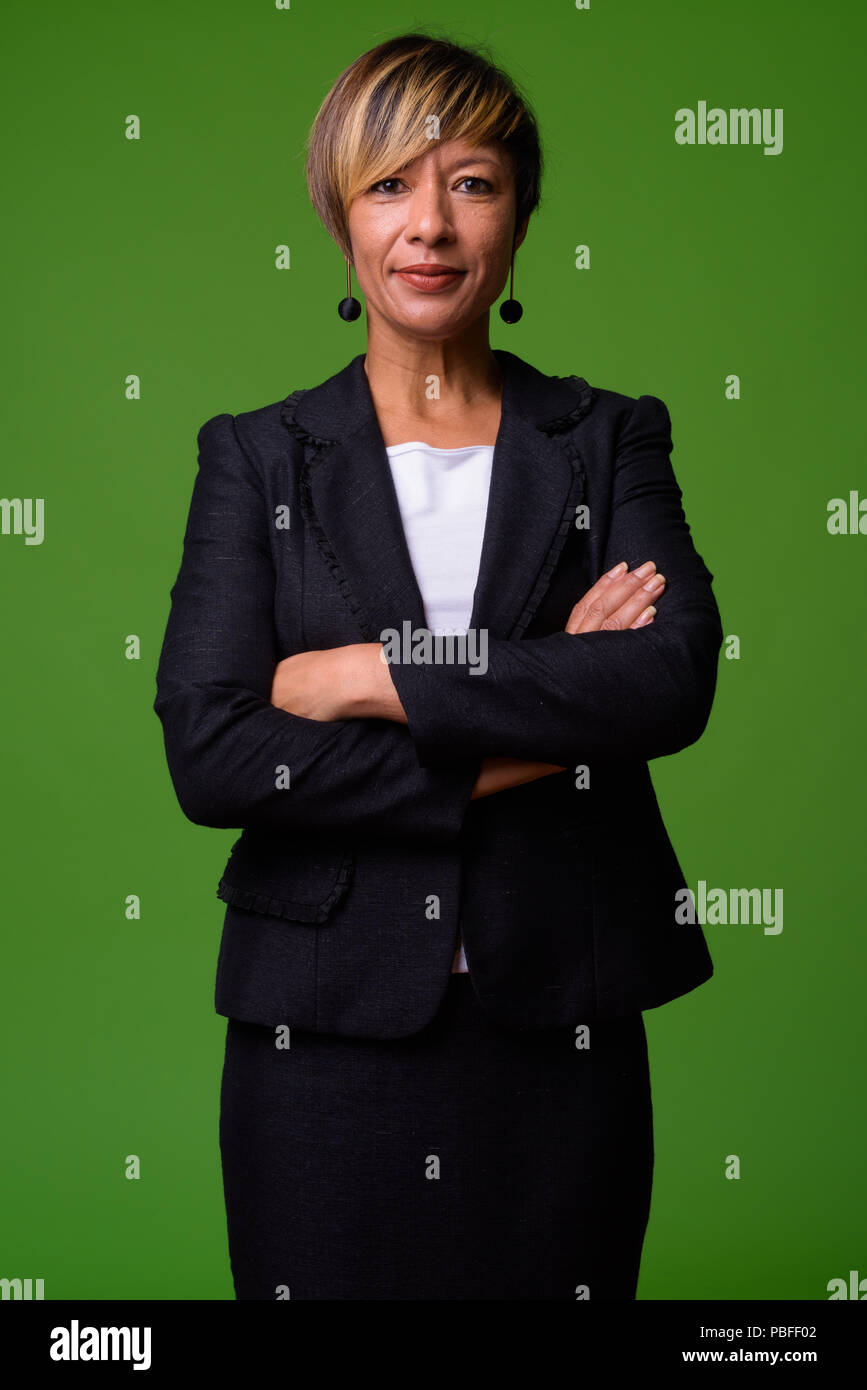 Reifen schöne multi-ethnischen Geschäftsfrau Stockfoto