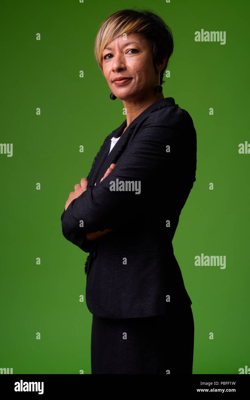 Reifen schöne multi-ethnischen Geschäftsfrau Stockfoto