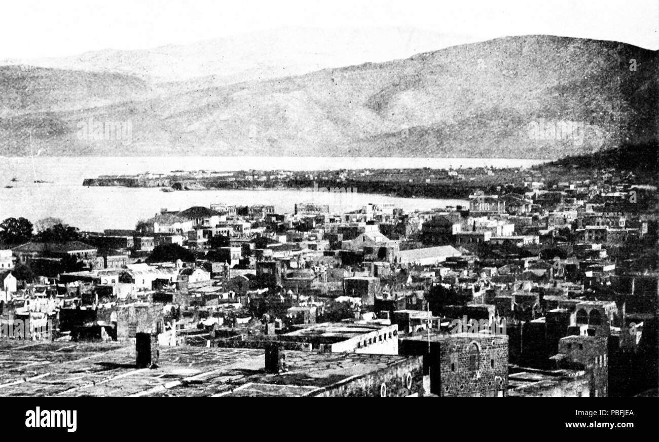 1544 SL 1914 D 051 die Bucht von Beirut und Sunnin montieren Stockfoto