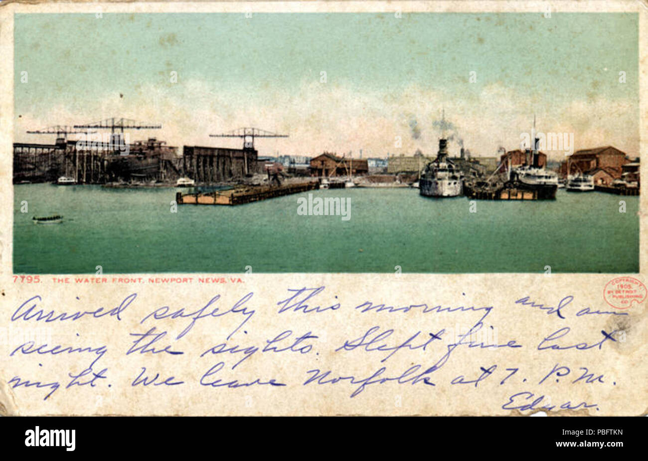 1711 Das Wasser vorne, Newport News, Virginia (NBY 429690) Stockfoto