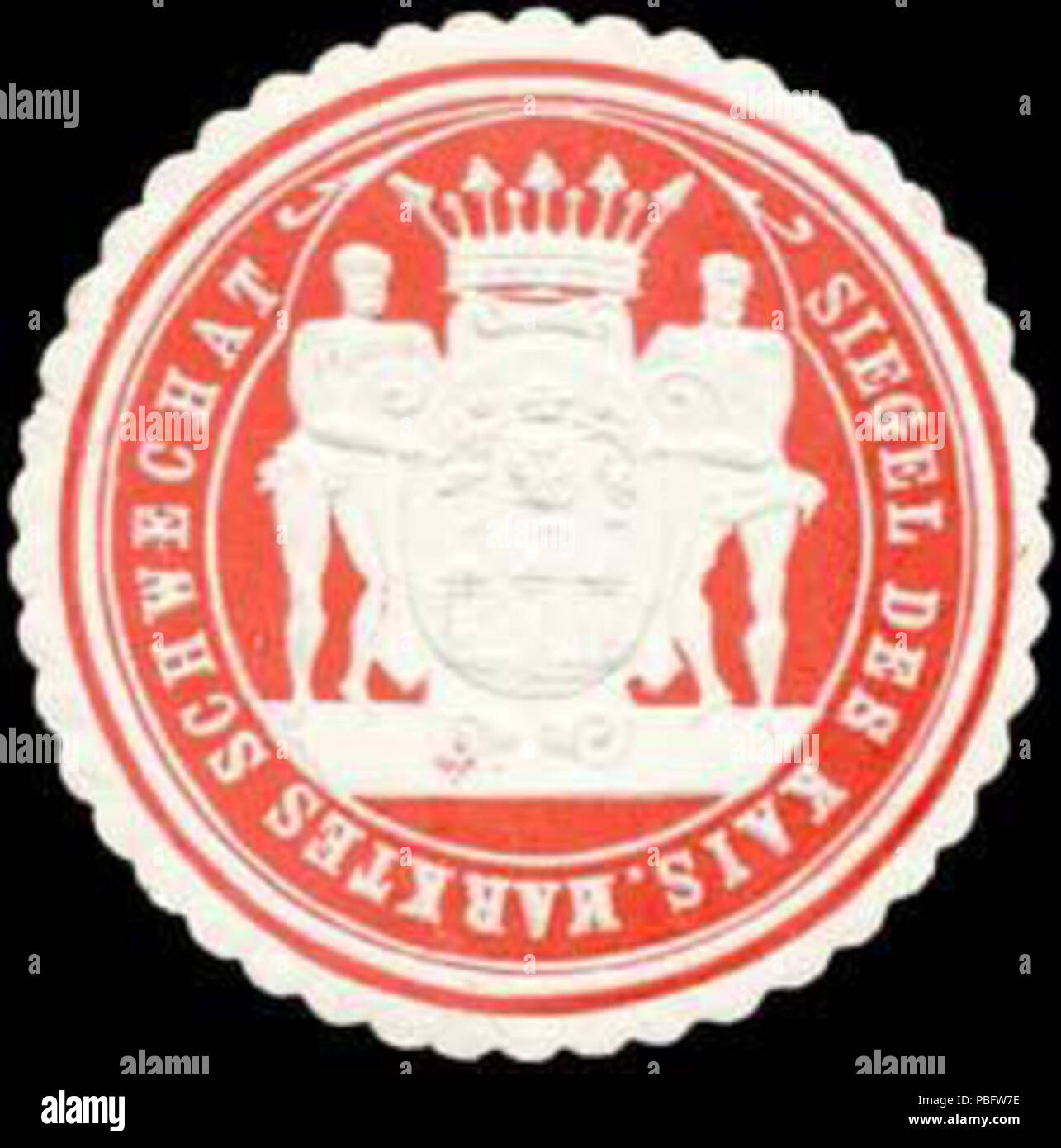 1511 Siegelmarke Siegel des kaiserlichen Märkte Schwechat W 0318841 Stockfoto