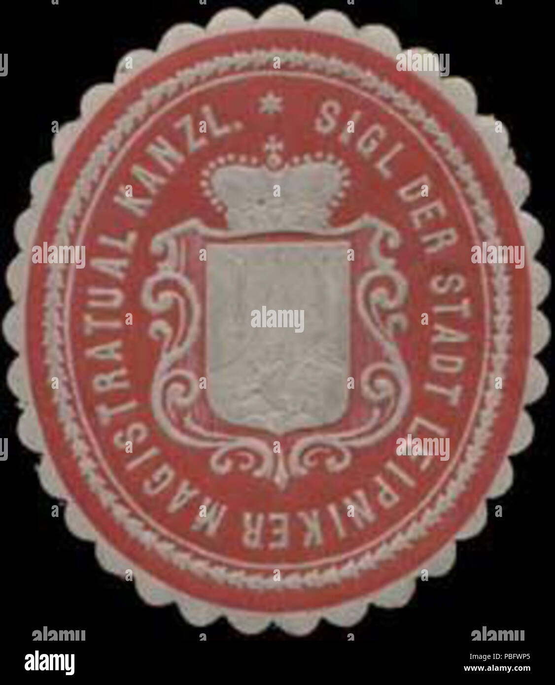1513 Siegelmarke Sigl der Stadt Leipniker Magistratual Kanzl W 0320694 Stockfoto