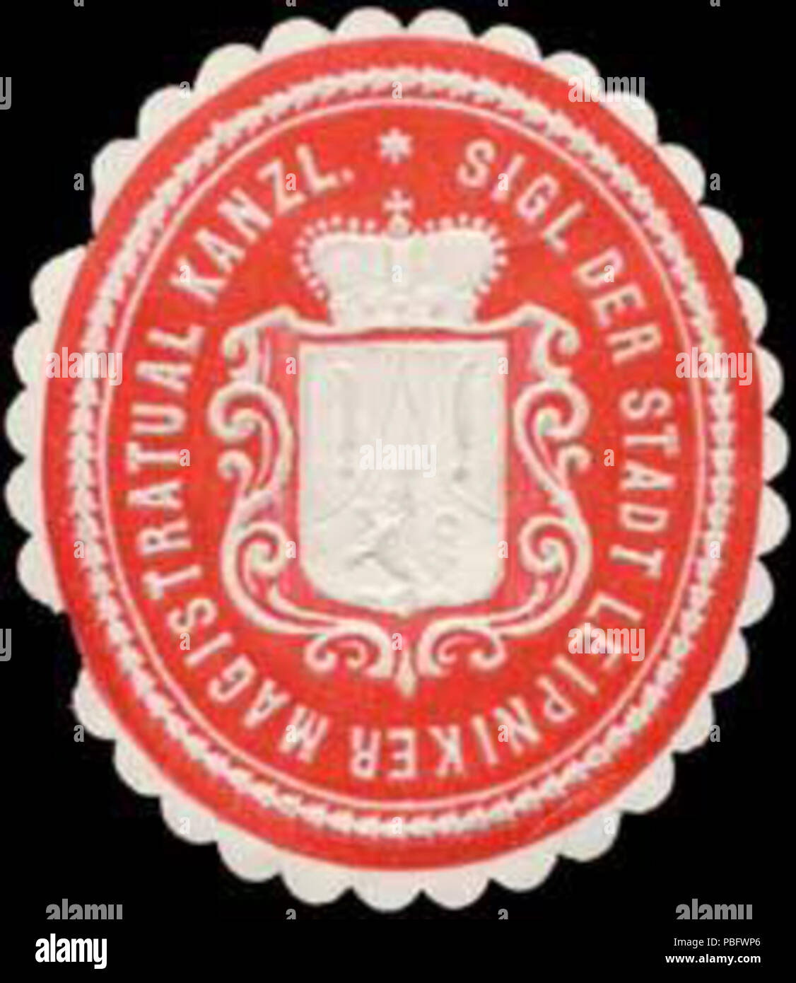 1513 Siegelmarke Sigl der Stadt Leipniker Magistratual Kanzl W 0320695 Stockfoto
