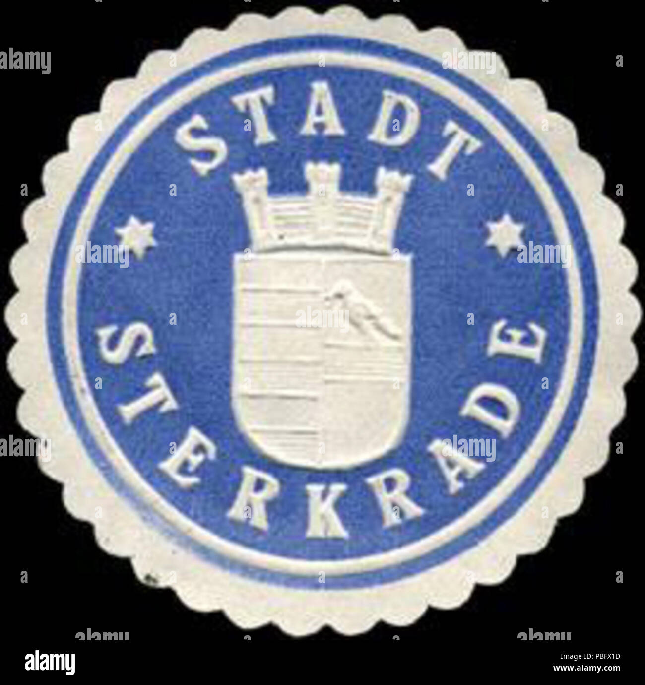 1514 Siegelmarke Stadt-Sterkrade W 0226295 Stockfoto