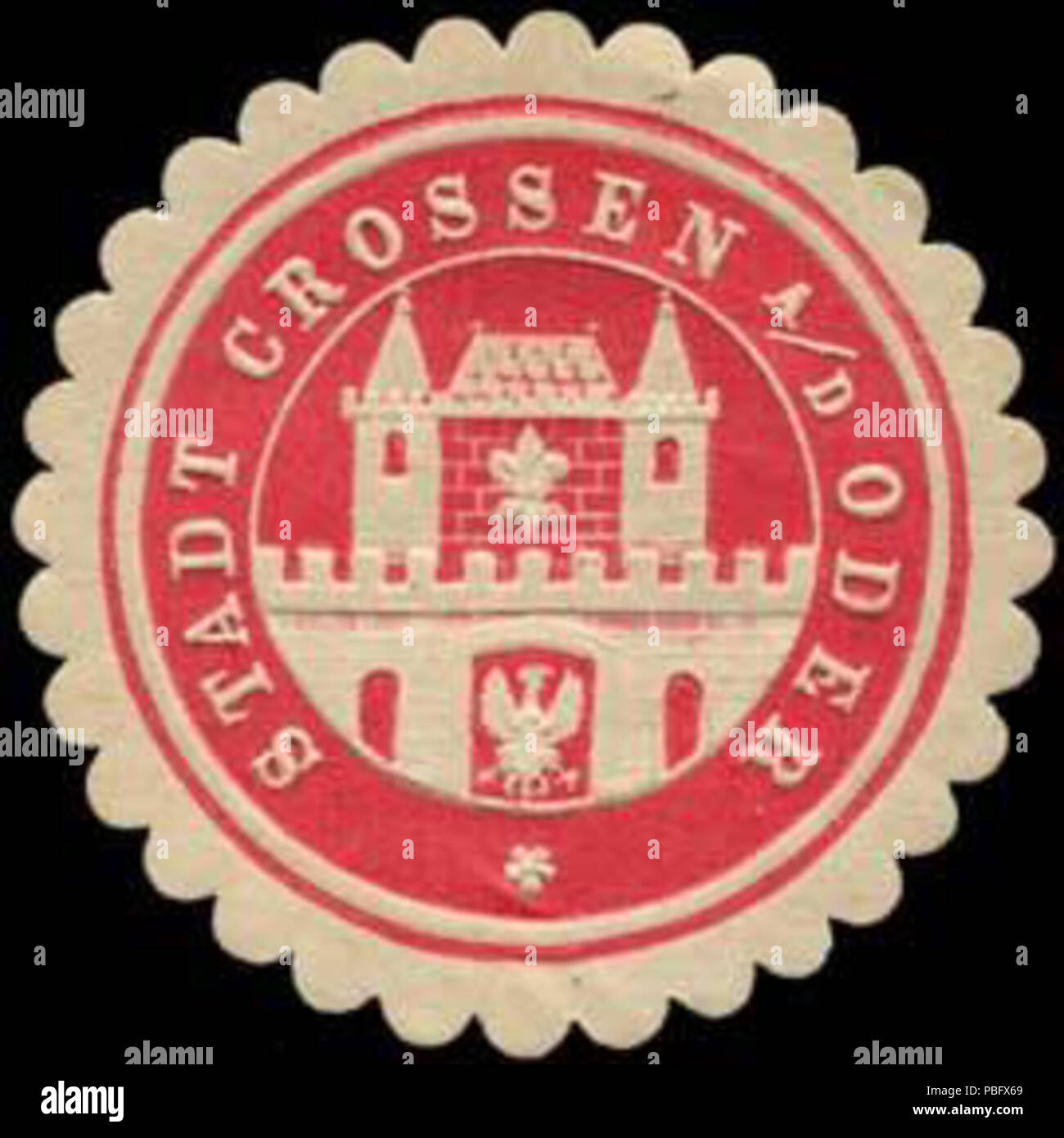 1514 Siegelmarke Stadt Crossen/Oder W 0262798 Stockfoto