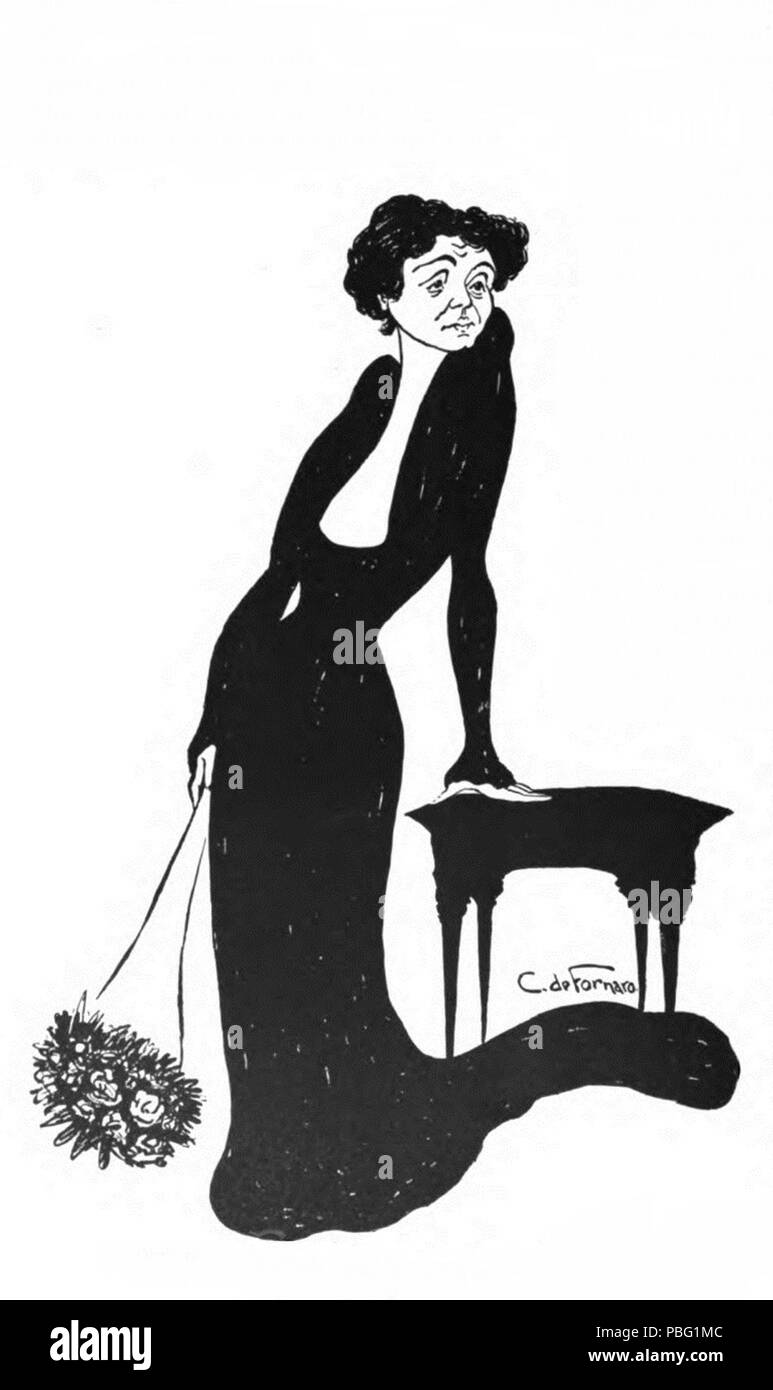 . Englisch: Karikatur von Eleonora Duse. Spätestens 1904 1535 Signora Duse a la Fornaro Stockfoto