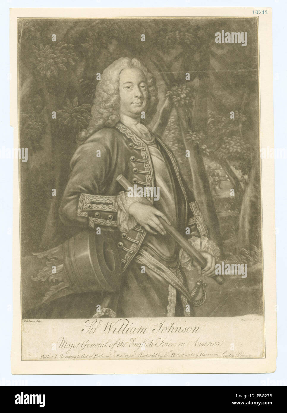 1540 Sir William Johnson Major General der englischen Truppen in Amerika (Nypl b 13512822-424412) Stockfoto