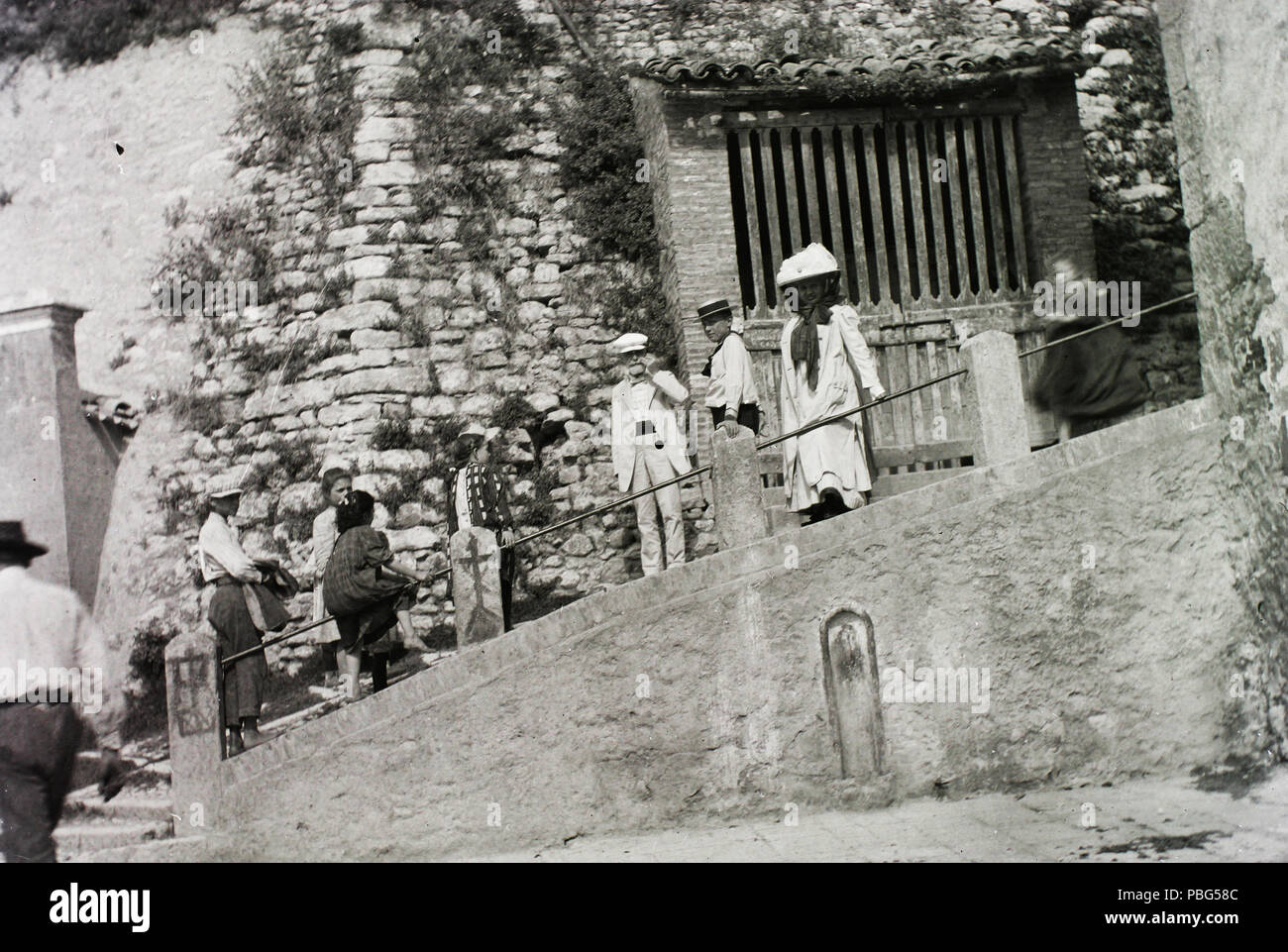 1568 Treppen, Geländer Fortepan 86258 Stockfoto