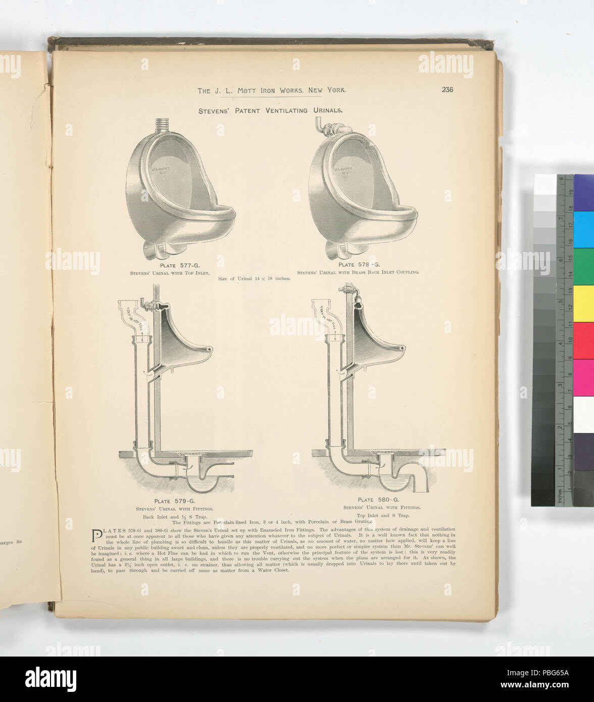 1574 Stevens' Patent Lüftung Urinale (Nypl b 15260162-487538) Stockfoto