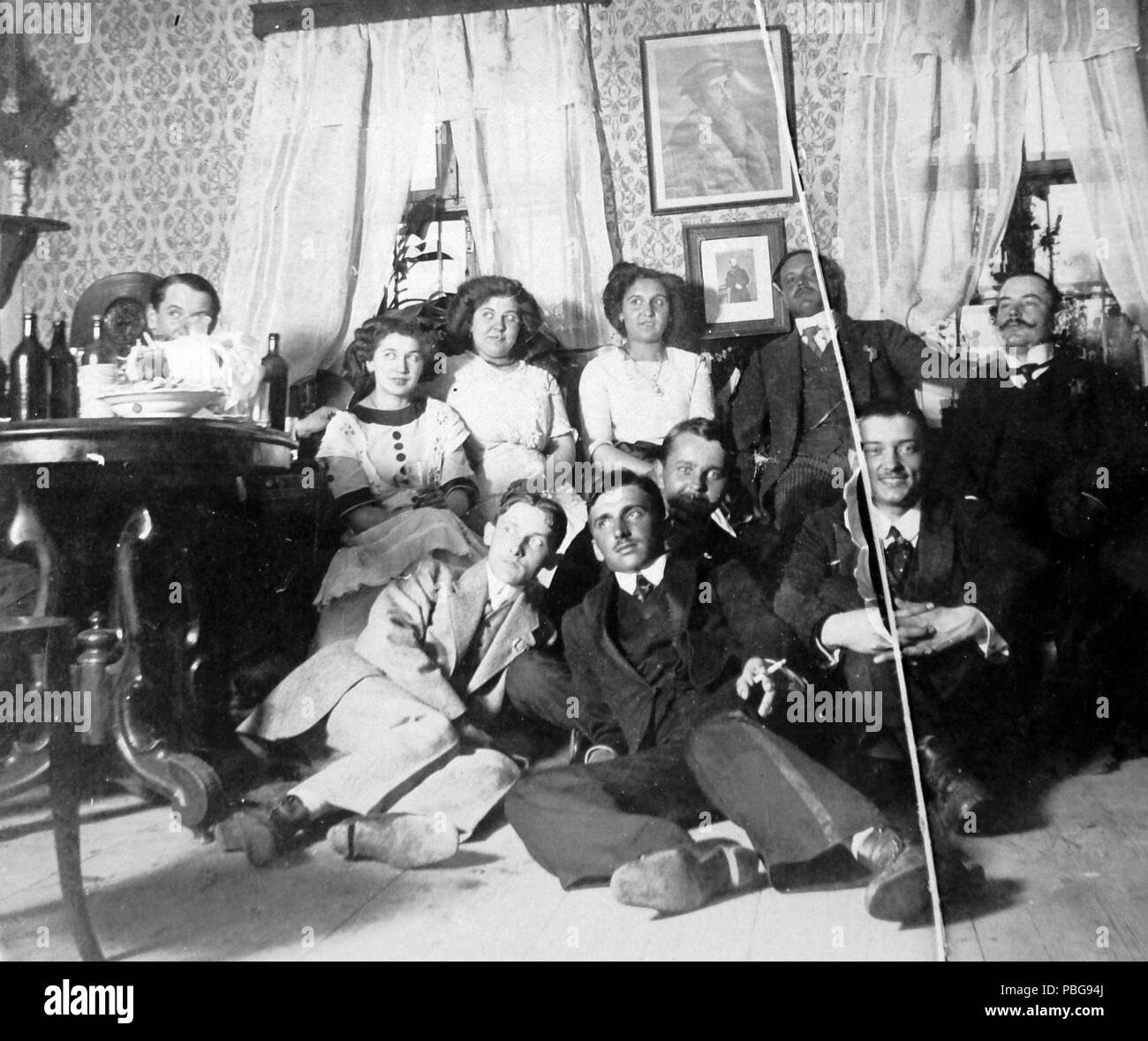 1597 Tableau, rauchen Fortepan 8143 Stockfoto