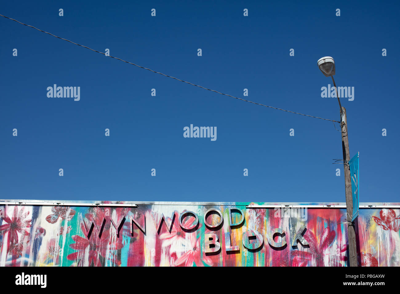 Kunst und Graffiti in Wynwood Wände Miami Stockfoto