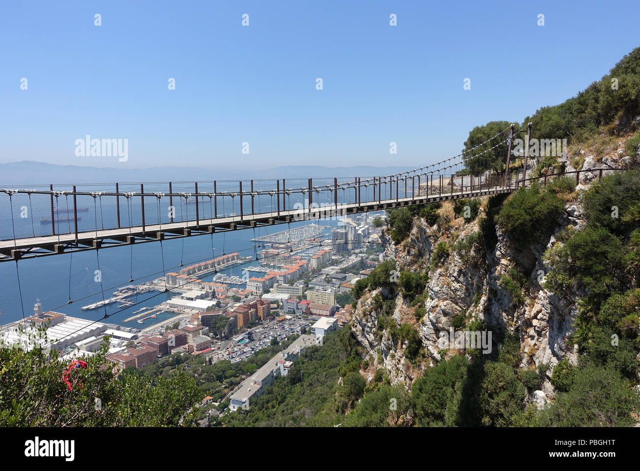 Gibraltar Suspension Bridge Stockfoto