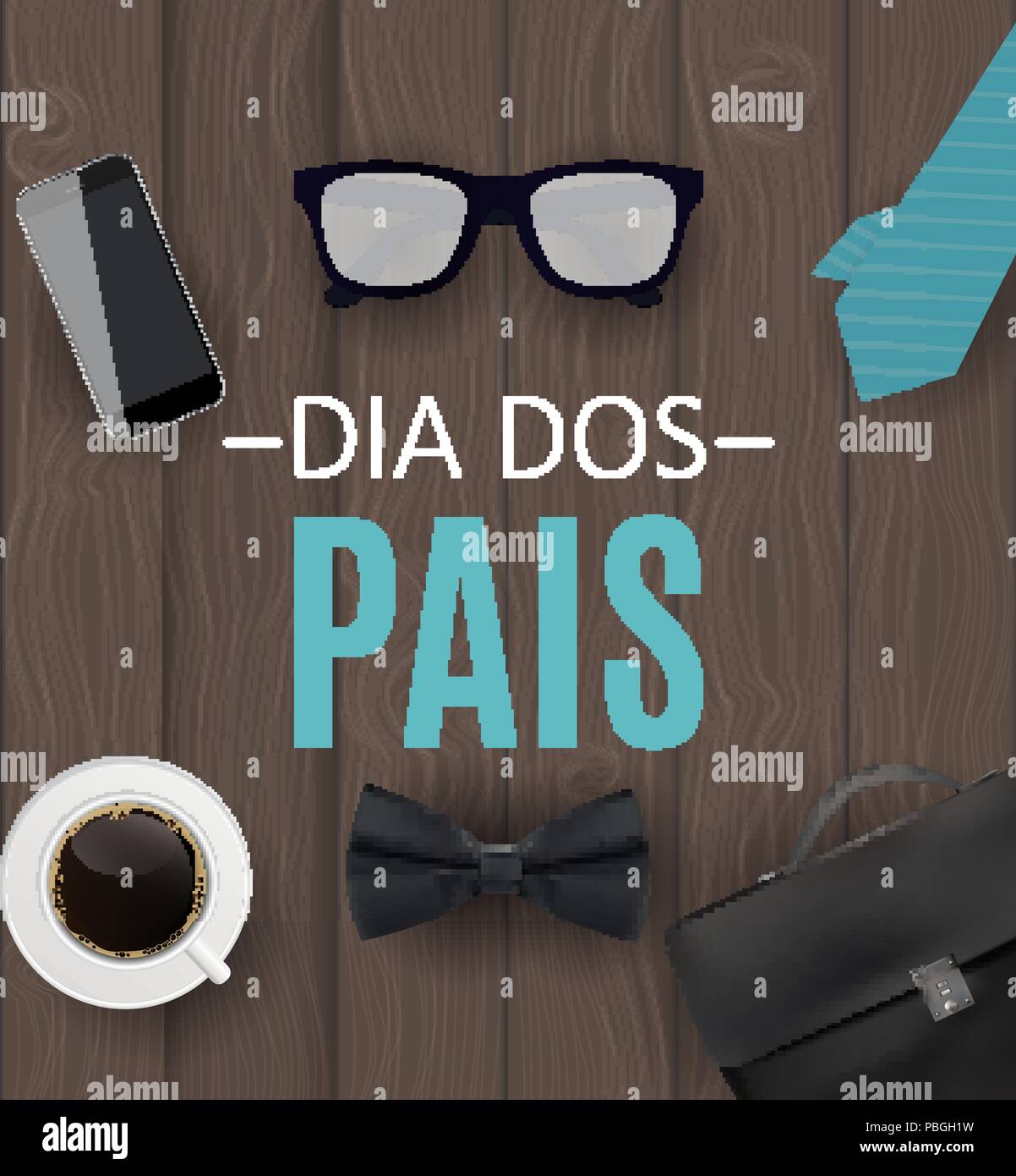 Urlaub In Brasilien Vatertag Portugiesisch Brasilien Sagt Happy Vatertag Dia Dos Pais Vector Illustration Stock Vektorgrafik Alamy