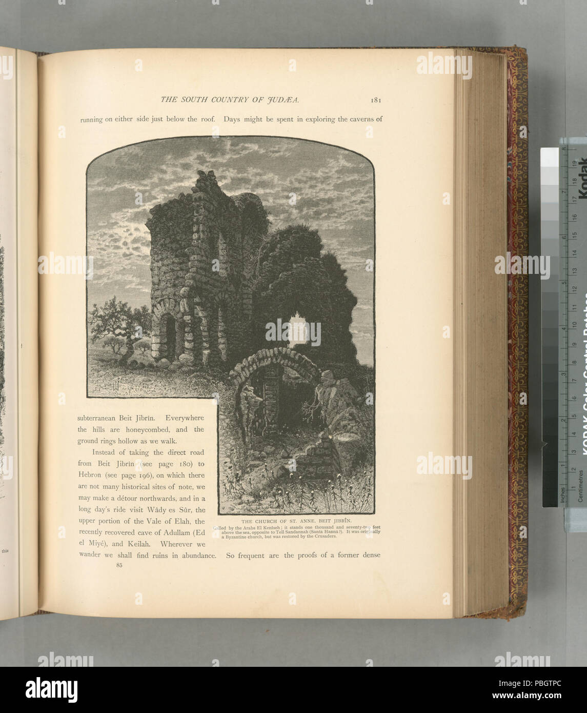 1623 Die Kirche von Saint Anne, Beit Jibrîn. Von den Arabern El Kenîseh genannt; es steht bei einem Tausend und 72 Meter über dem Meer, gegenüber zu sagen Sandannah (Santa Hanna-). Es war (Nypl b 10607452-80682) Stockfoto