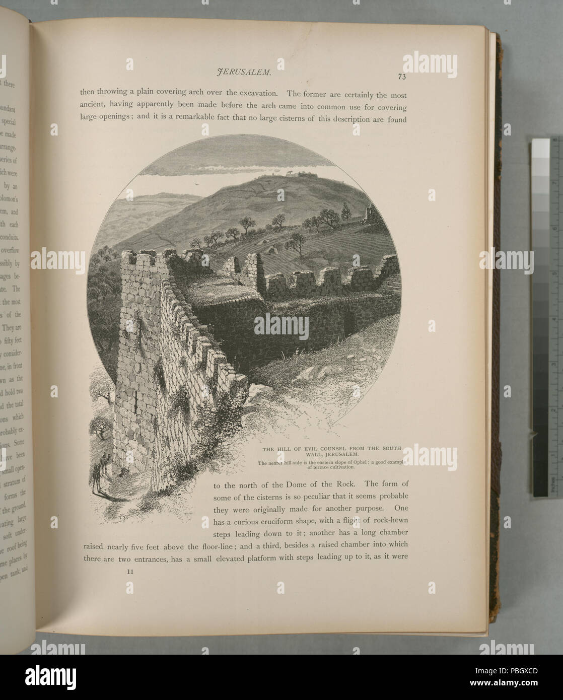 1643 Die Hügel des Bösen Rat von der Südwand, Jerusalem. Je näher am Hang ist der östlichen Hang des Ofel; ein gutes Beispiel für Terrasse Anbau (Nypl b 10607452-80298) Stockfoto