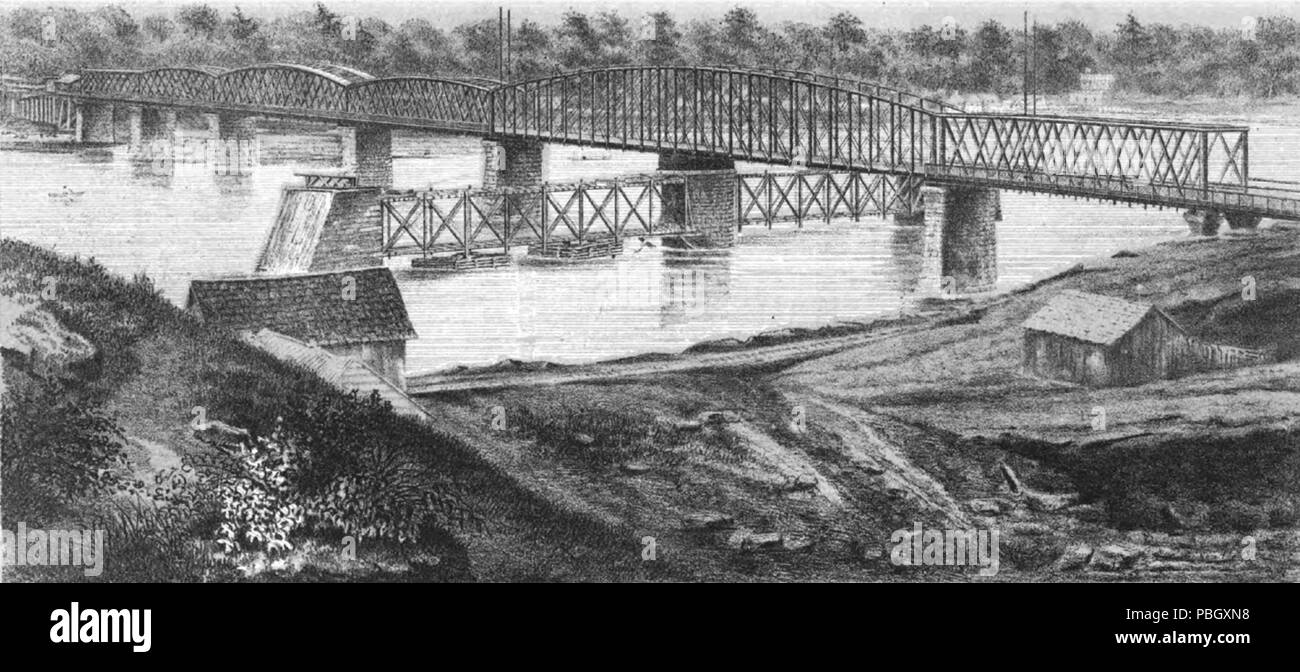 1647 Die Kansas City Brücke 1869 Stockfoto