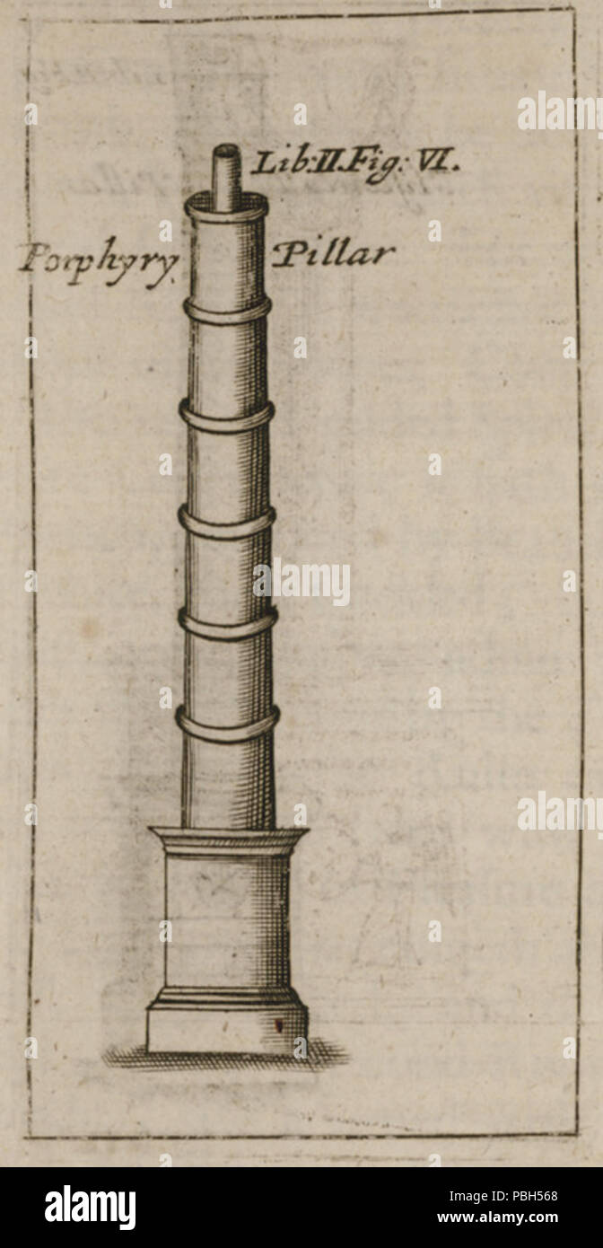 1685 Das Porphyr, oder Constantines Säule - Wheler George - 1682 Stockfoto