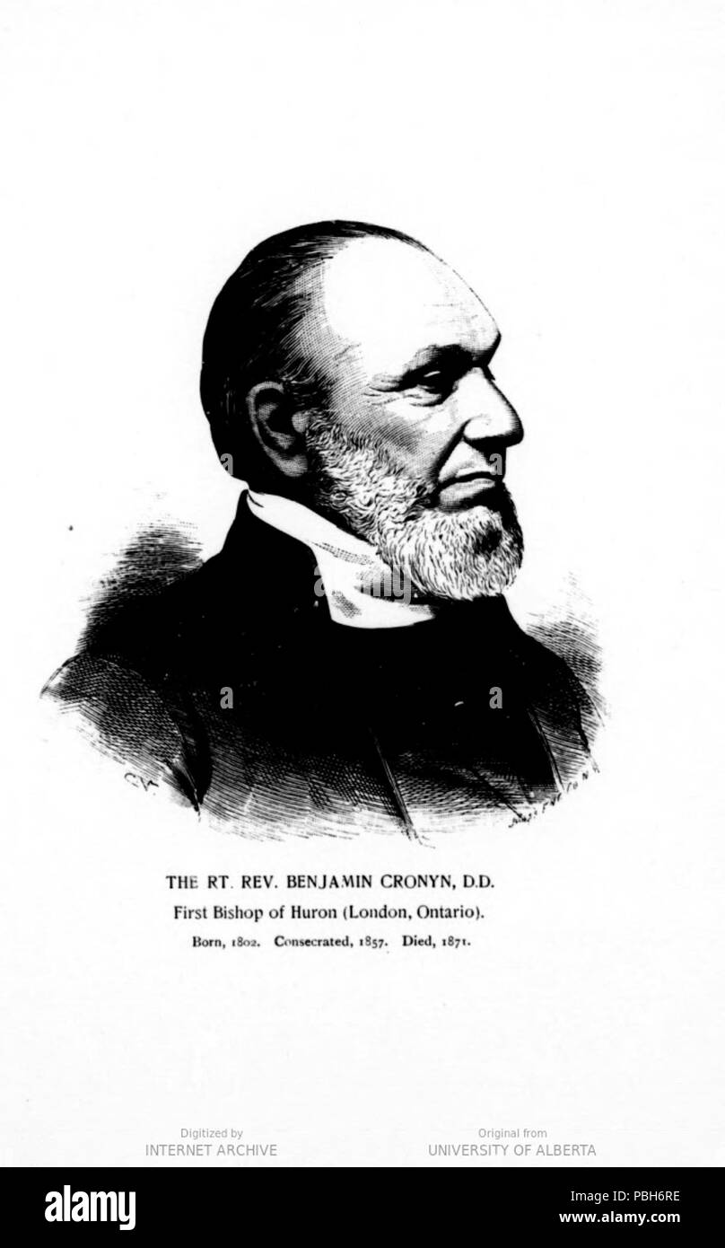 1696 Die Rt. Rev. Benjamin Cronyn Stockfoto