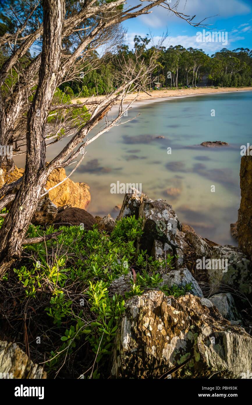 Quarantien Bucht in Eden an einem sonnigen Sommertag Stockfoto