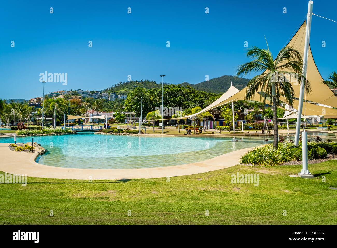 Airlie Beach Lagoon im Sommer, Queensland, Australien Stockfoto