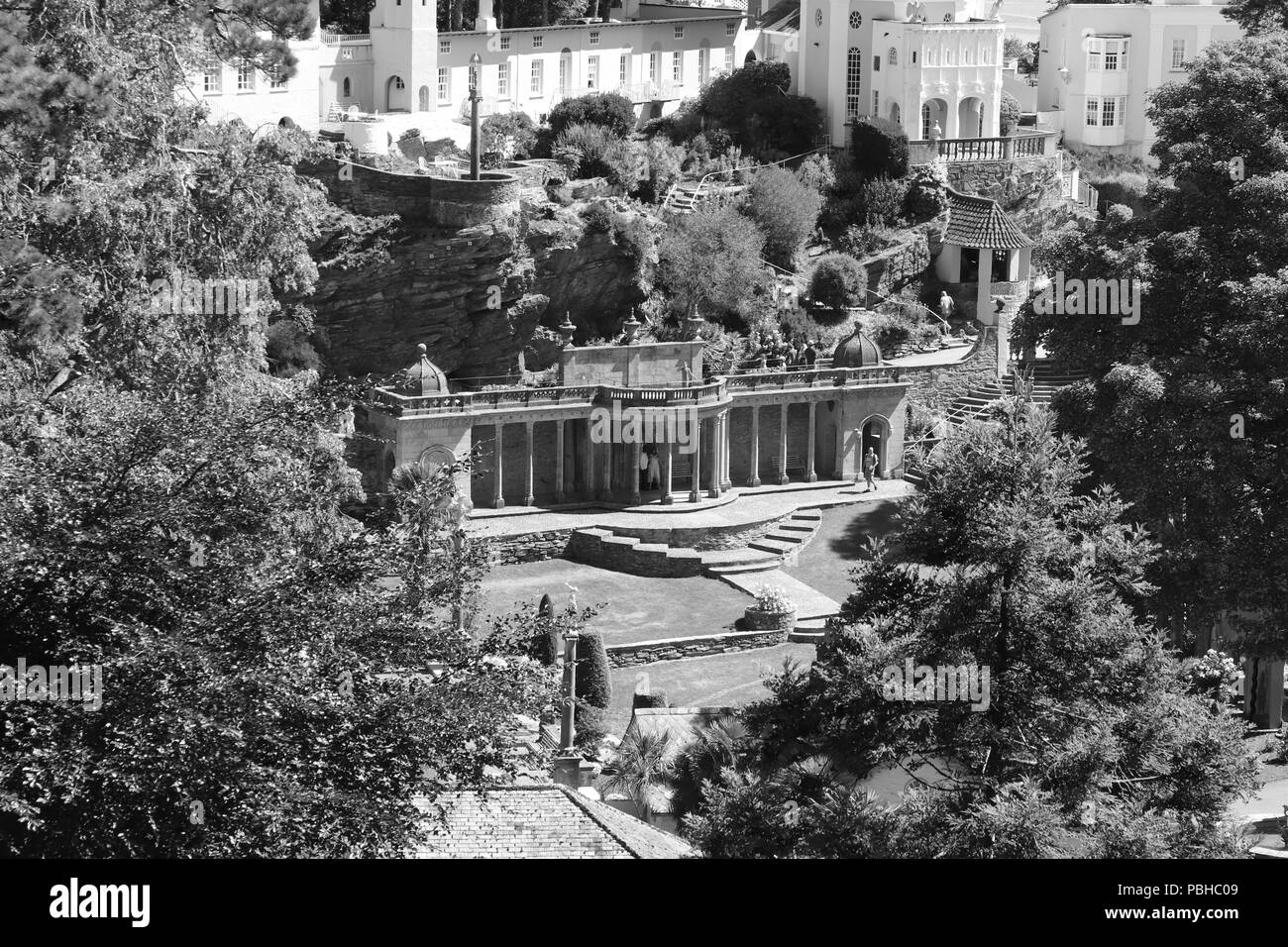 Portmeirion Dorf, Wales, Großbritannien Stockfoto