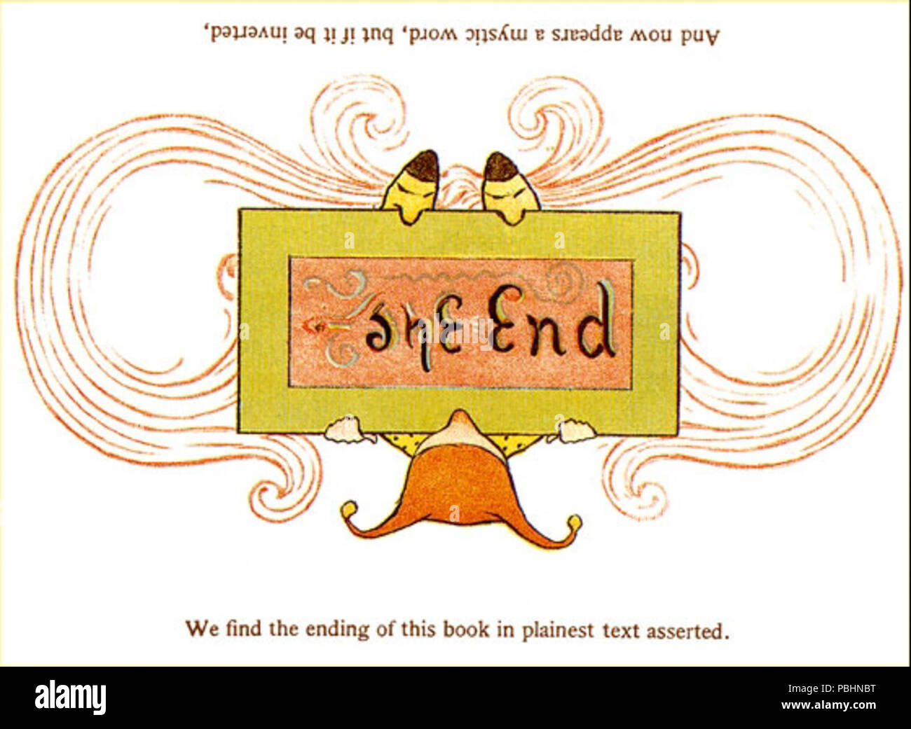 1715 Theend - Puzzle - ambigram Stockfoto