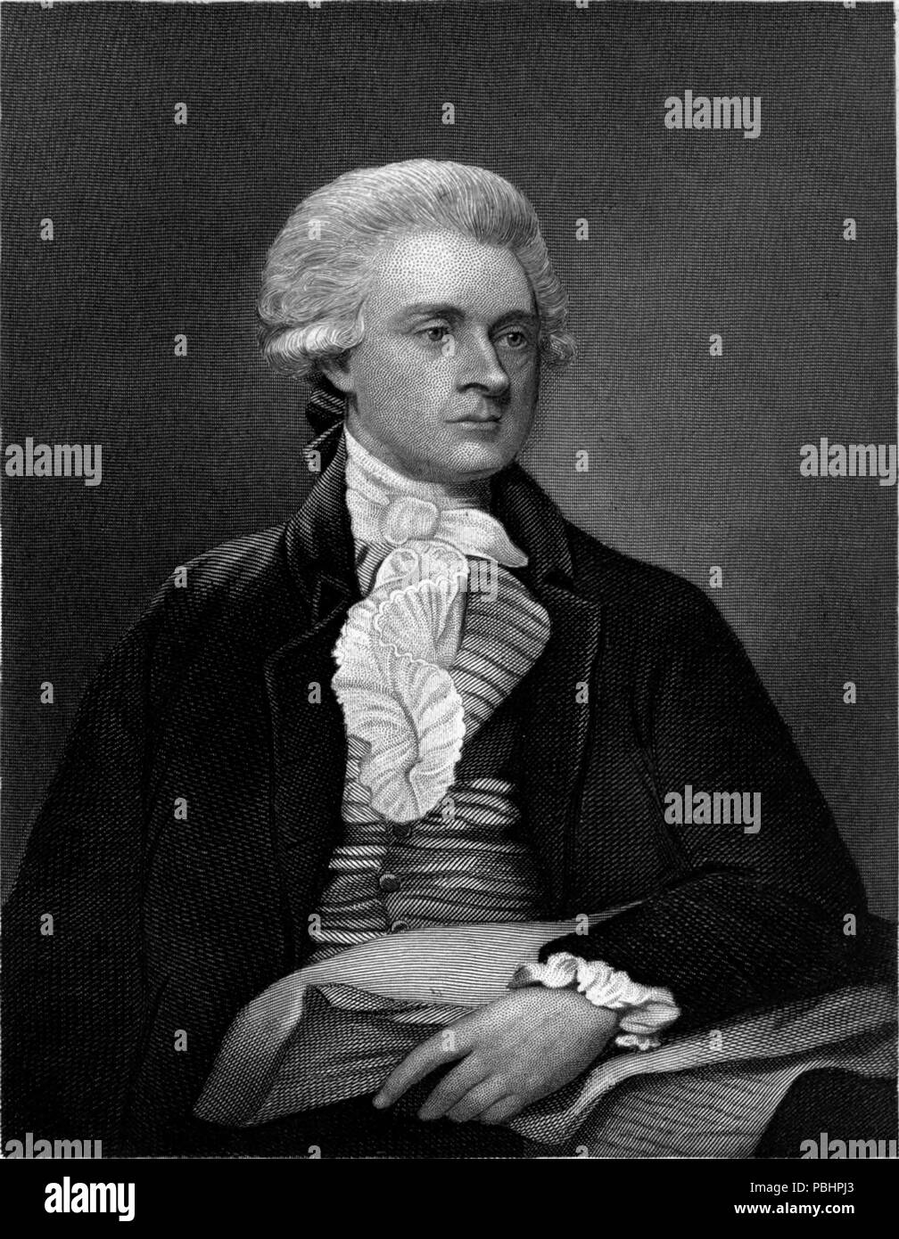 1742 Thomas Jefferson von Braun Stockfoto