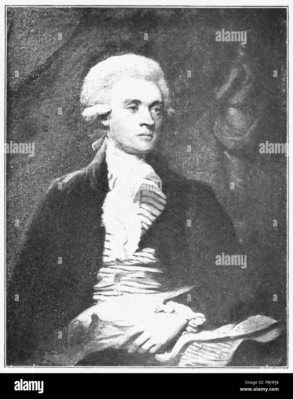 1742 Thomas Jefferson von Mather Braun-B&AMP;W Stockfoto