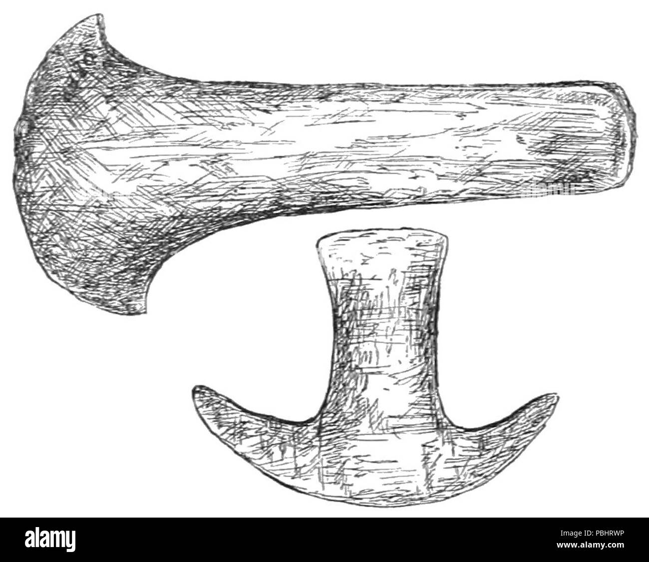 1753 TLM D 552 zwei Arten von Kupfer Achsen Stockfoto