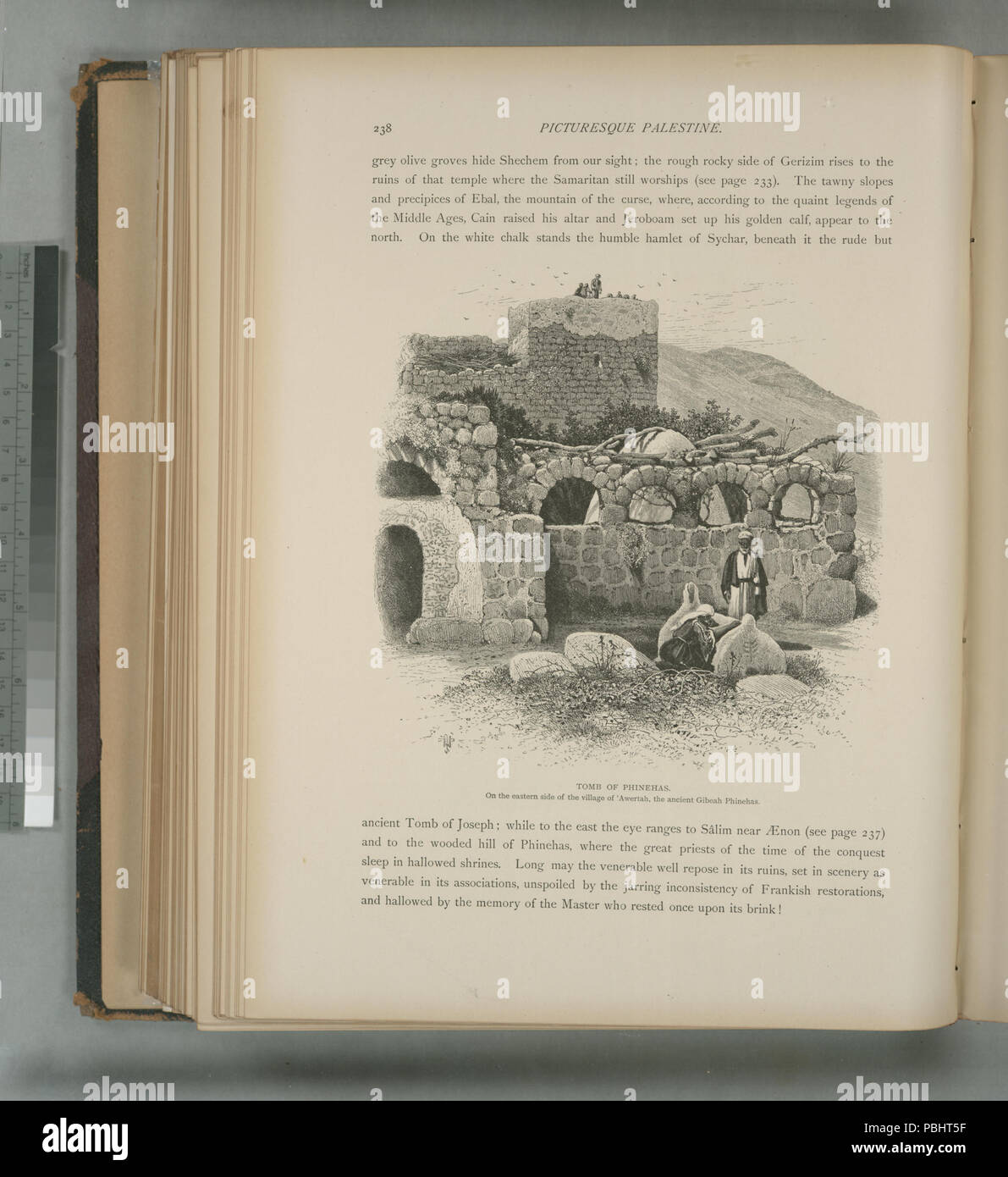 1755 Grab des Pinhas, auf der östlichen Seite des Dorf 'Awertah, die alten Gibea Pinhas (Nypl b 10607452-80406) Stockfoto