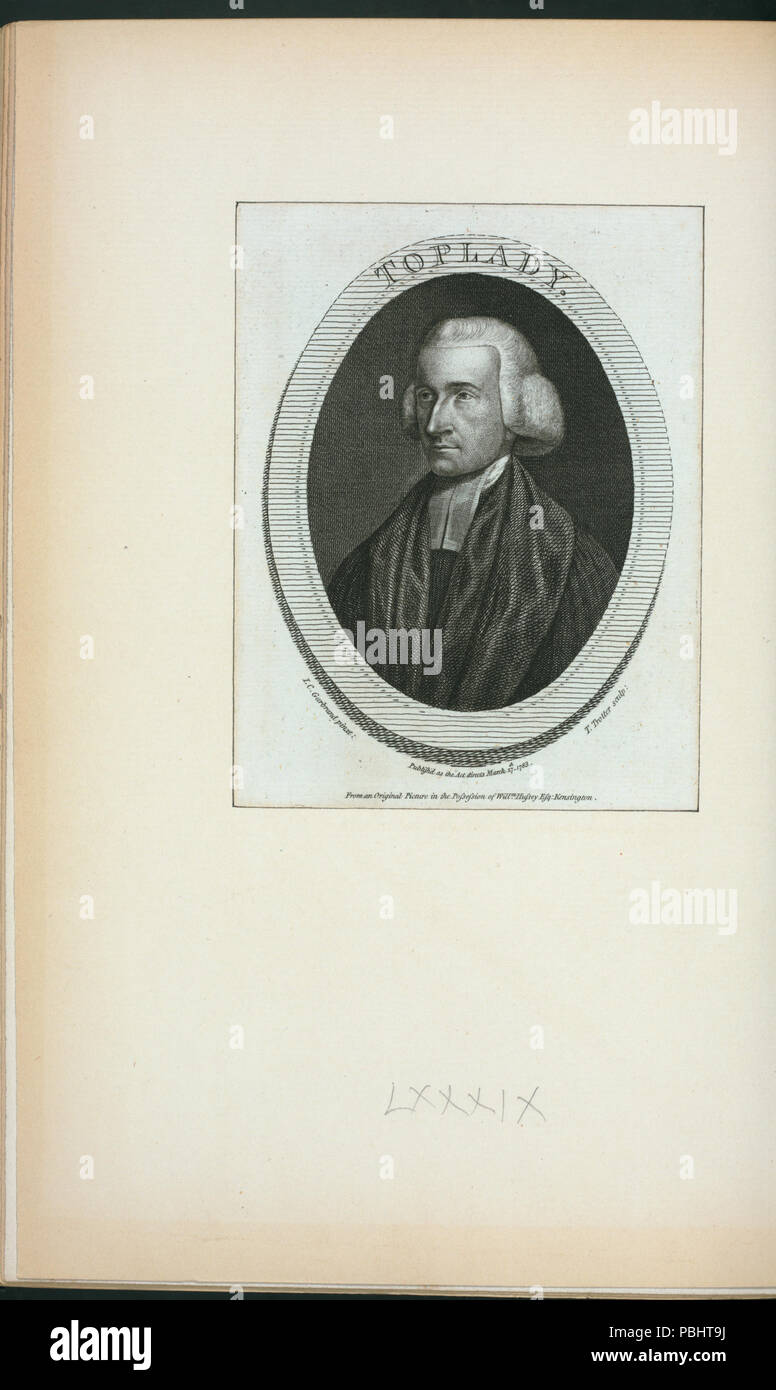 1756 Toplady (NYPL Hades -255733-EM 12243) Stockfoto