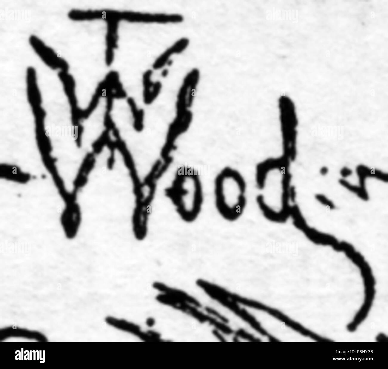 1782 TWWood Kombiniert Monogramm Unterschrift Stockfoto