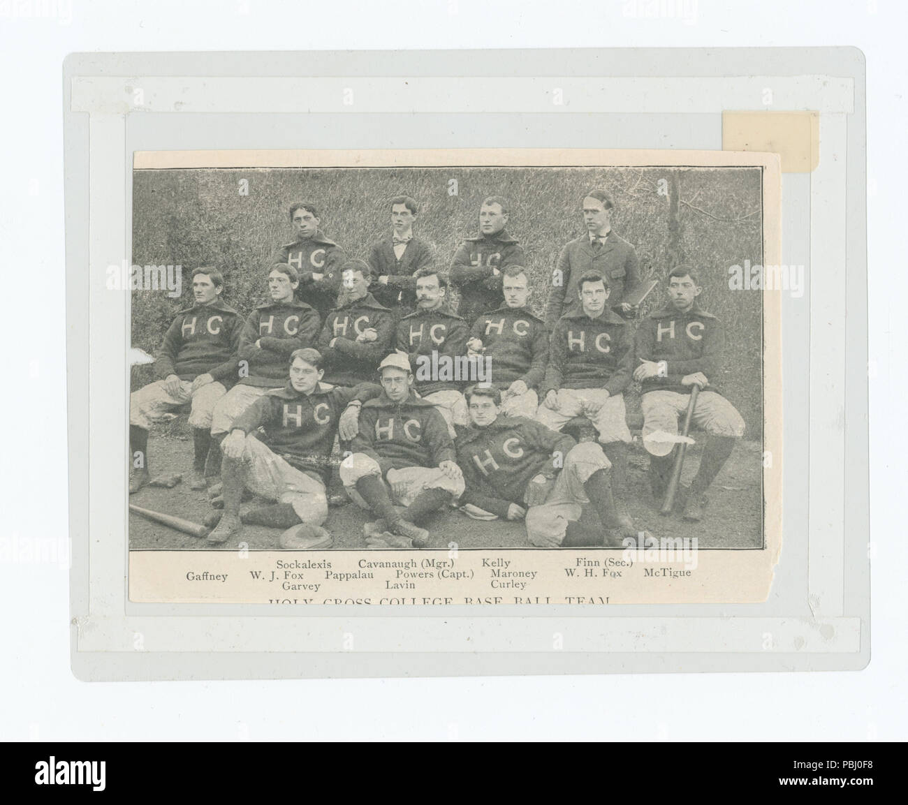 1791 an der Universität von Chicago Baseball Club, 1896; Holy Cross Base Ball Team 1896 (Nypl b 13537024-56430) Stockfoto