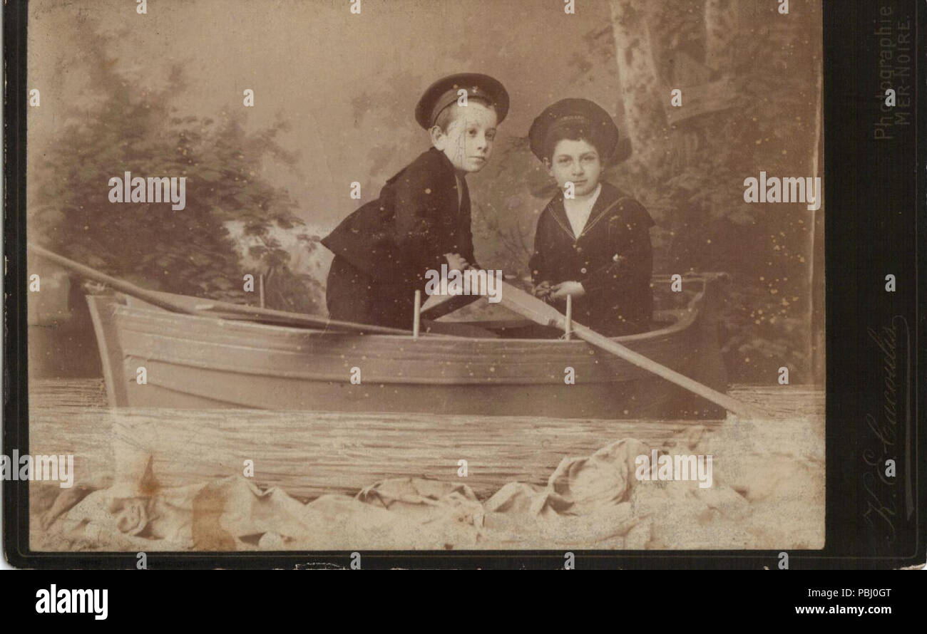 1792 Unbekannten Jungen in Sailor Anzüge in Trebizonde im 19. Jahrhundert Stockfoto