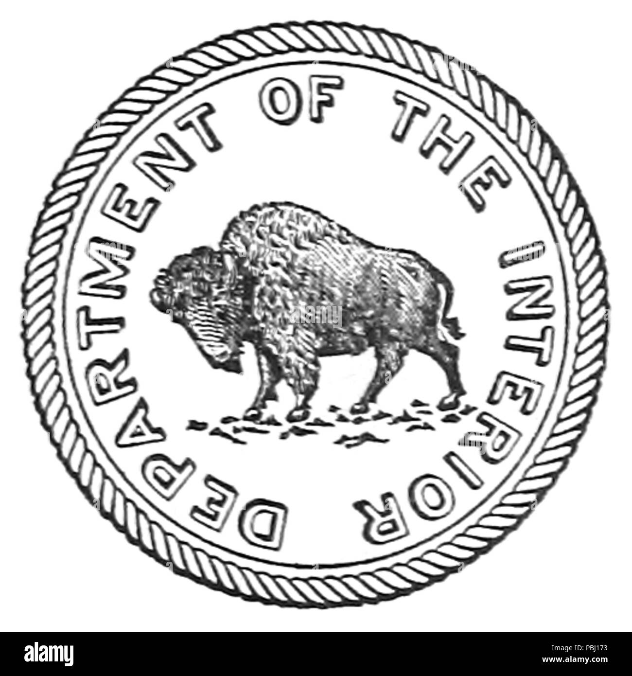 1795 US-DeptOfThe Interior-Seal 1917 Stockfoto