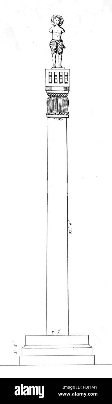 1799 Vajrapani Säule Sanchi Norden Gateway Stockfoto
