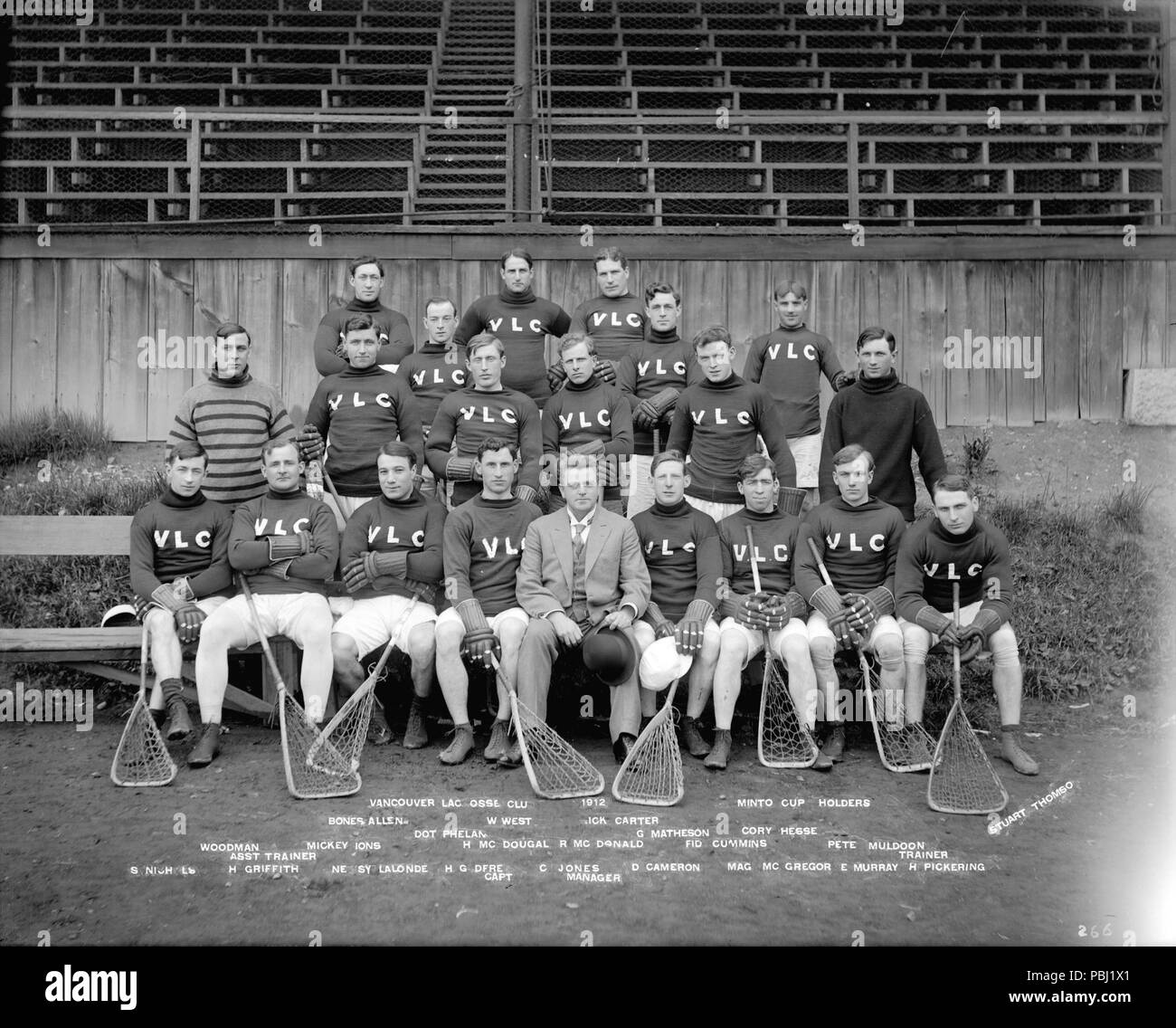 1800 Vancouver Lacrosse Verein Stockfoto