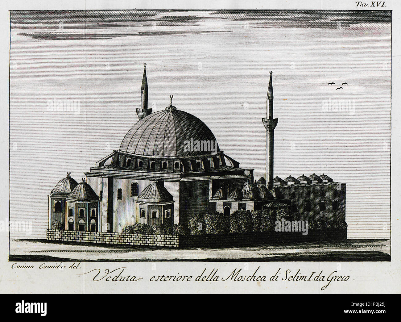 1802 esteriore Veduta della Moschea di Selim I. da Greco - comidas Cosimo - 1794 Stockfoto