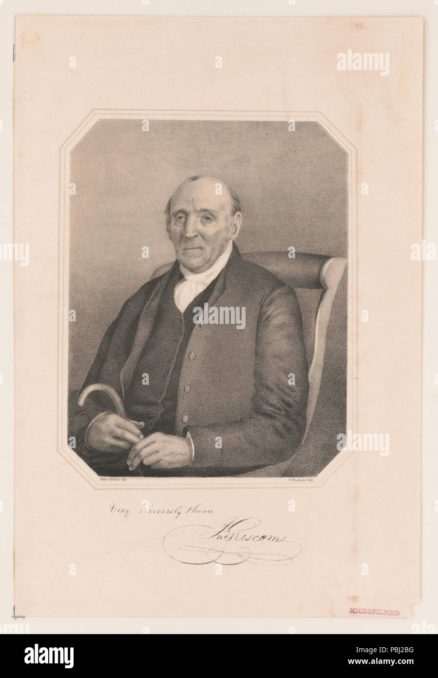 1803 Sehr herzlich Dein, Joh. Griscom LCCN 2003662386 Stockfoto