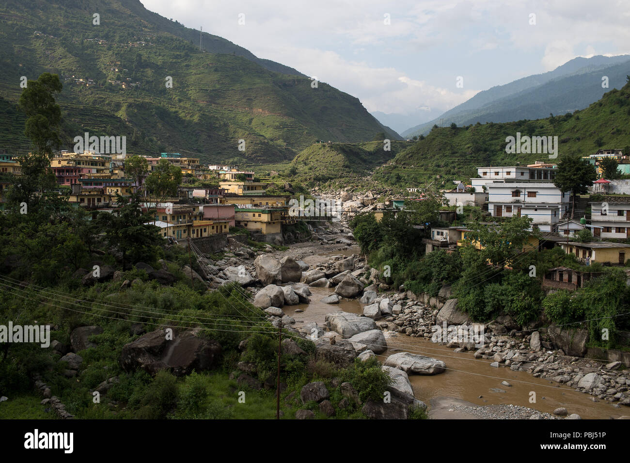 Pre - Himalaya kleine Dorf Ghuttu, Uttarakhand, Indien, Asien Stockfoto