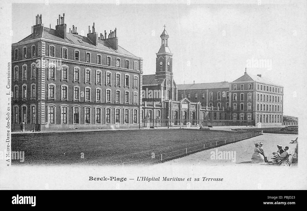 768 HopitalMaritimeBerck 1900 Stockfoto
